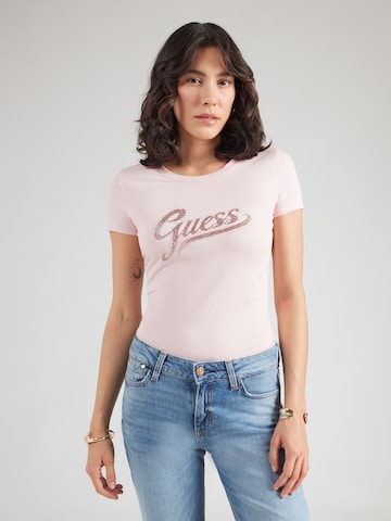 GUESS Футболка в Ярко-розовый: спереди