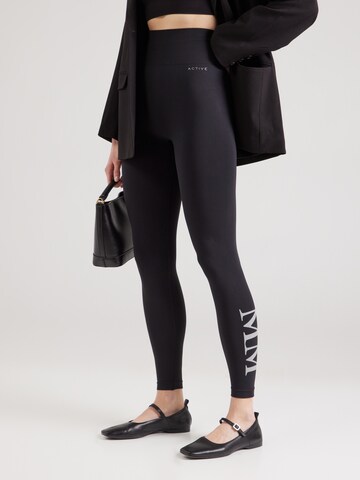 Max Mara Leisure Regular Leggings 'AZULENE' in Black: front