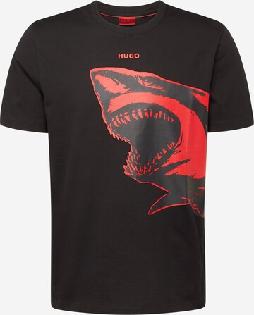 HUGO Shirt in Zwart: voorkant