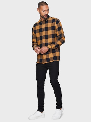 Threadbare Regular fit Button Up Shirt 'Logan' in Brown