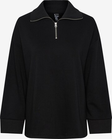PIECES Sweatshirt 'SELINA' i svart: framsida