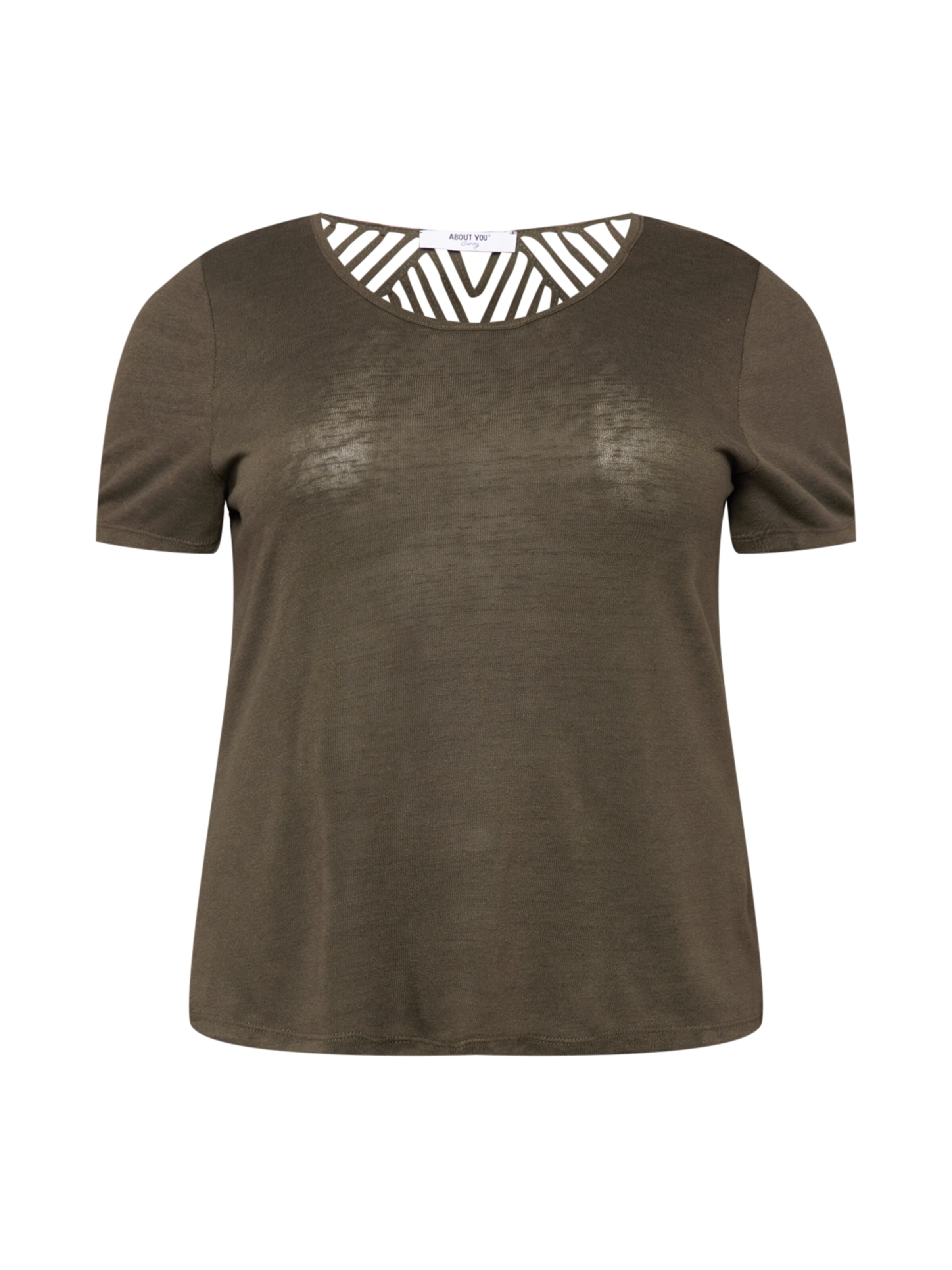 ABOUT YOU Curvy Μπλουζάκι 'Thekla' σε πράσινο: μπροστά