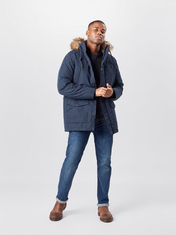 JACK & JONES Regular fit Winterparka 'Sky' in Blauw