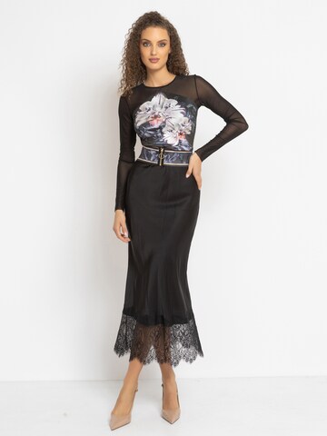 JIORO Shirt 'ORCHID ICE'‌ in Schwarz