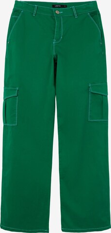 NAME IT Wide Leg Bukse 'Hilse' i grønn: forside