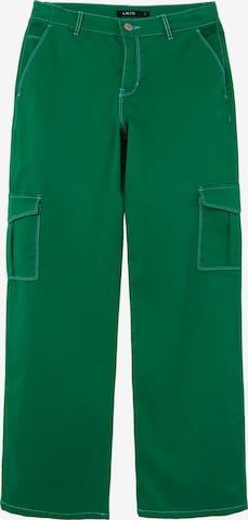 NAME IT Szeroka nogawka Spodnie 'Hilse' w kolorze zielony: przód