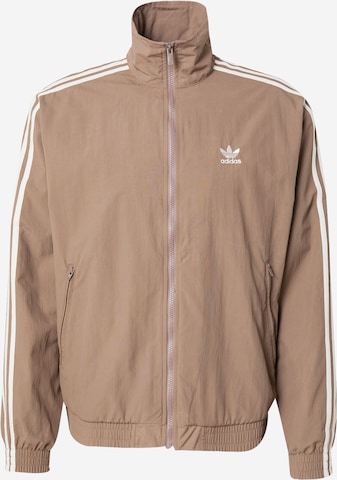 Veste mi-saison 'Adicolor Firebird' ADIDAS ORIGINALS en marron : devant