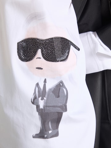 Karl Lagerfeld Pusero 'IKON AQUARELLE' värissä valkoinen