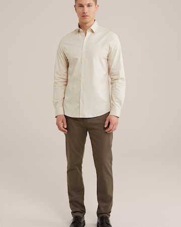 WE Fashion Slim fit Srajca | bež barva