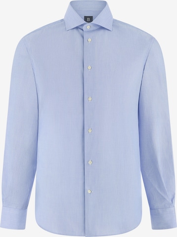 Coupe regular Chemise Boggi Milano en bleu : devant