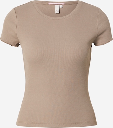QS Μπλουζάκι σε καφέ: μπροστά