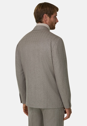 Boggi Milano Regular fit Colbert 'Herringbone' in Grijs: terug