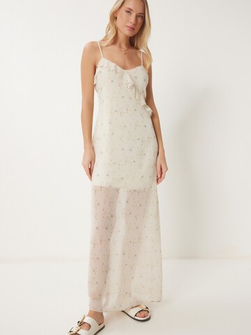 Happiness İstanbul Kleid in Beige: Vorderseite