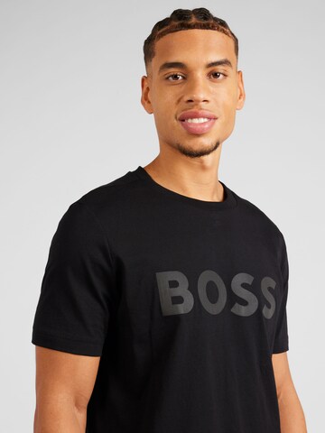 BOSS T-Shirt 'Mirror 1' in Schwarz