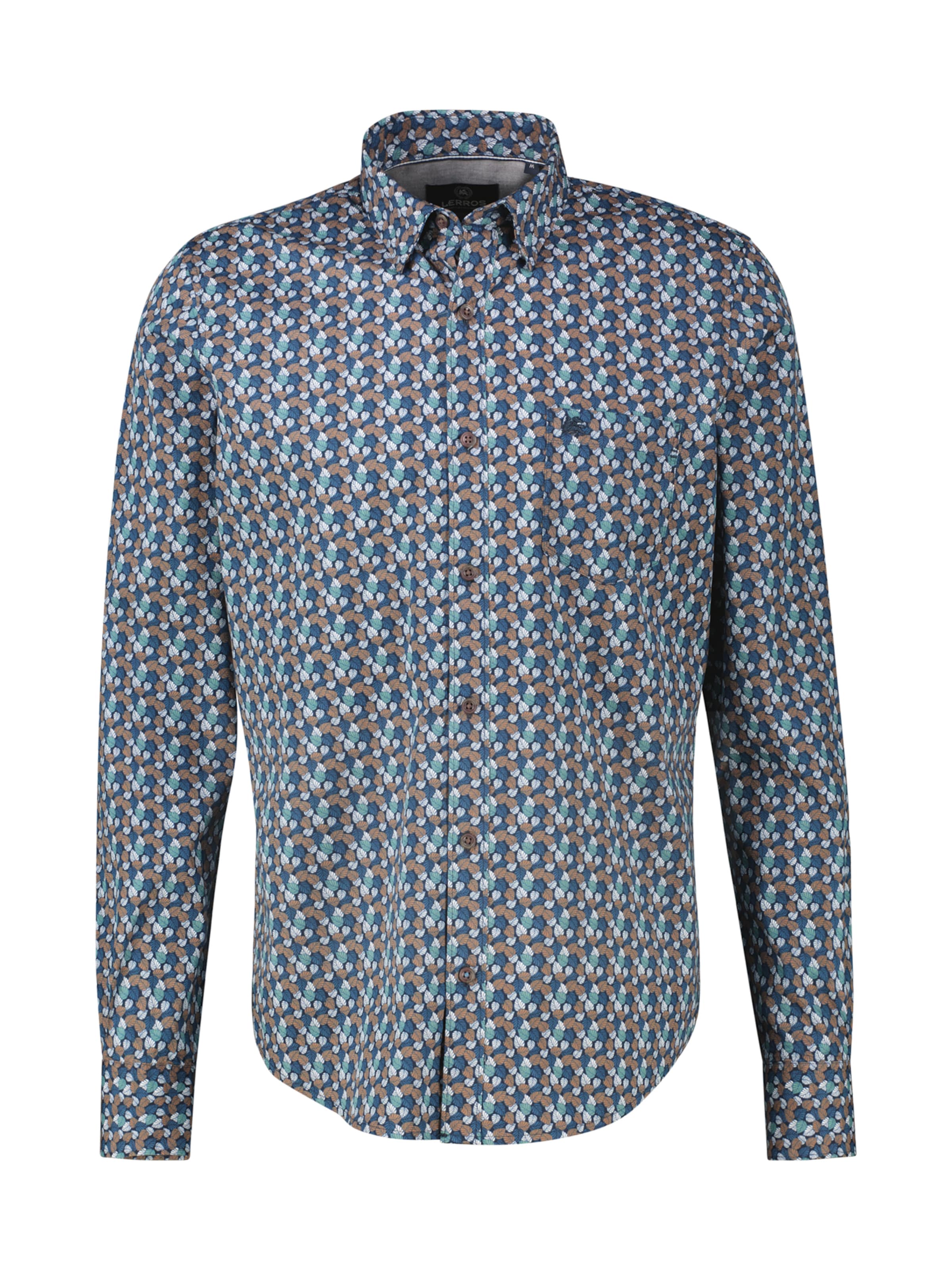 LERROS Regular fit Overhemd in Bruin: voorkant