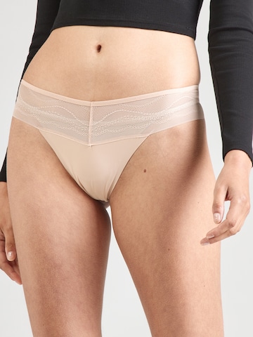 TRIUMPH - Tanga 'Breathe & Lift Smart' em bege: frente