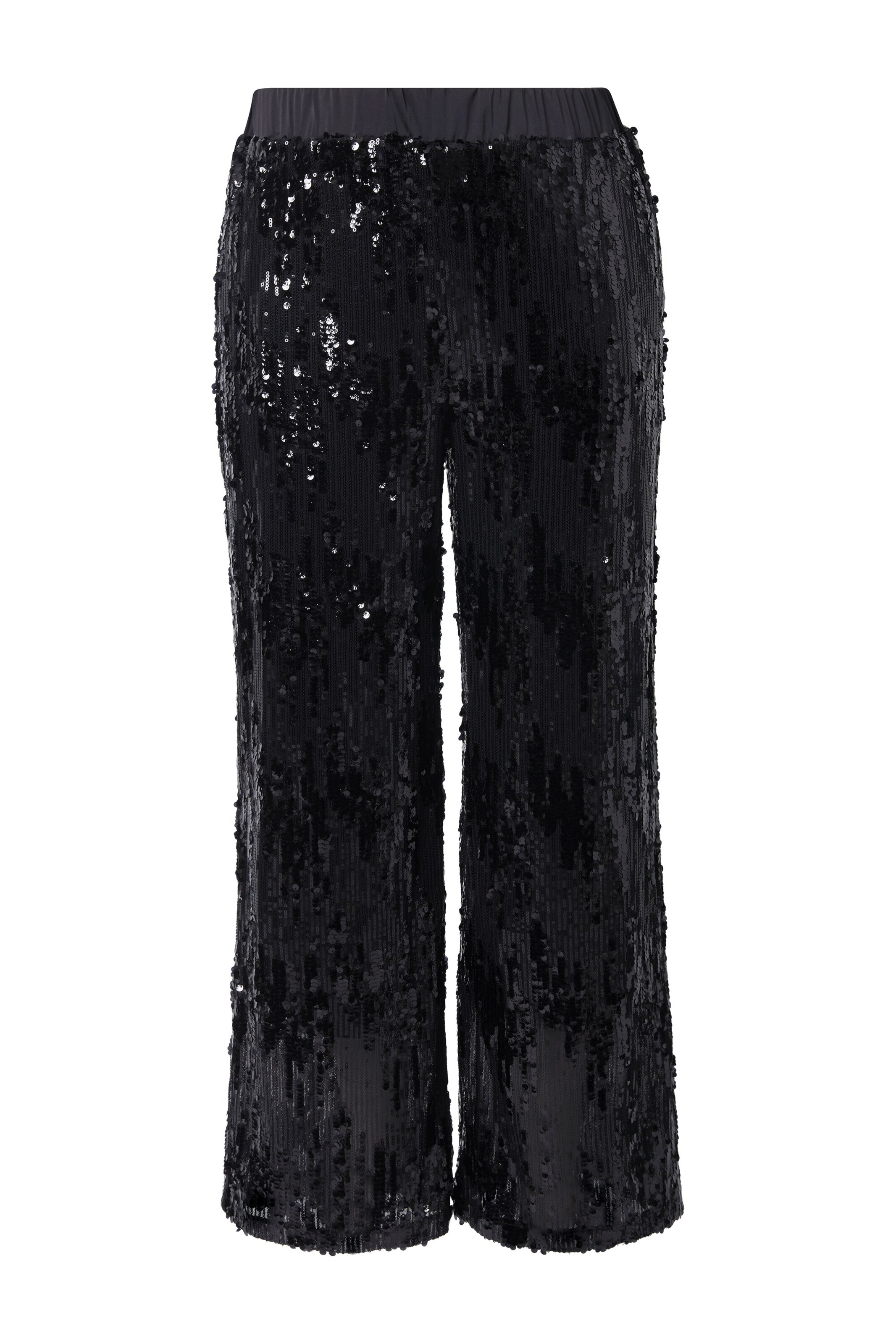 Ulla Popken Loosefit Broek in Zwart: voorkant