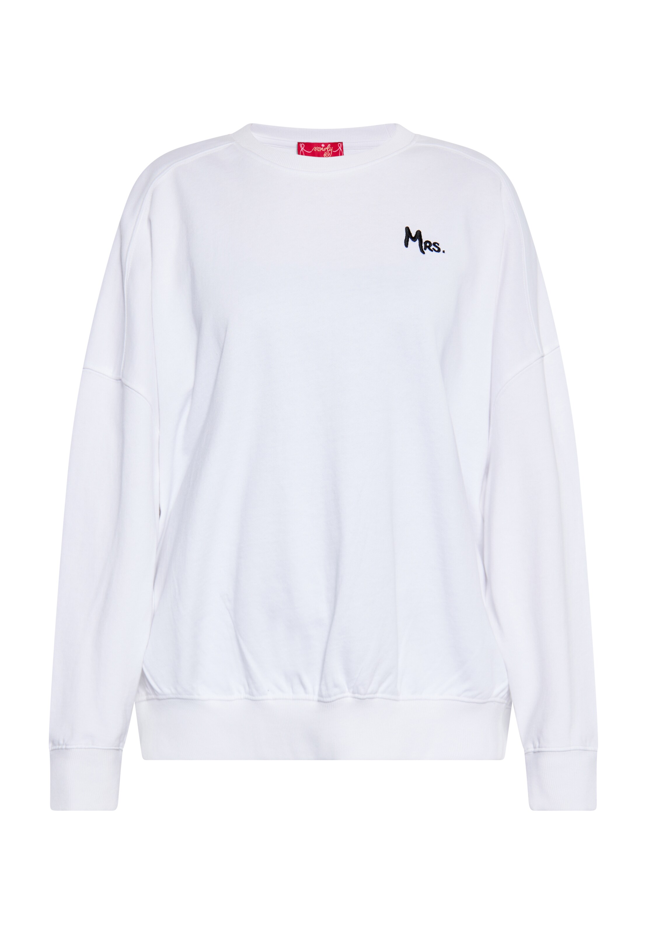 swirly Суичър в бяло: отпред