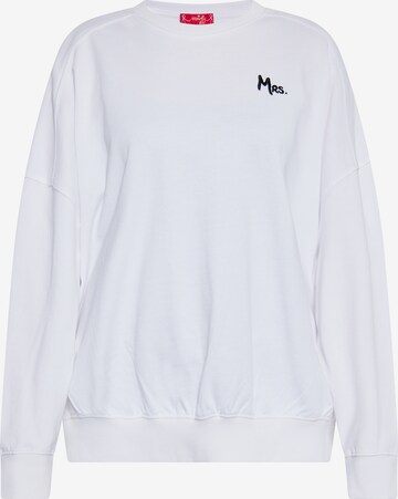 swirly Sweatshirt in White: front