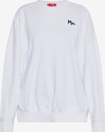 swirly Sweatshirt in Wit: voorkant