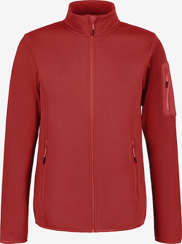 ICEPEAK Athletic Fleece Jacket 'Bredstedt' in Red: front