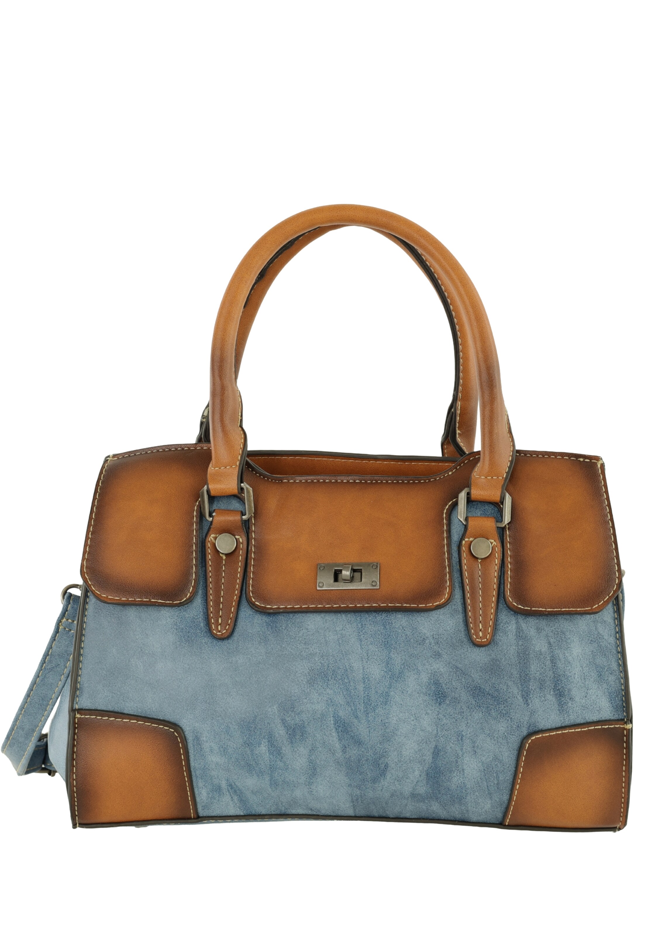 HARPA Henkeltasche 'LIORA' in Blau: Vorderseite