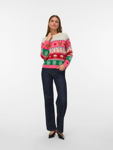VERO MODA Sweater 'VMNewChristmasStuff' in White