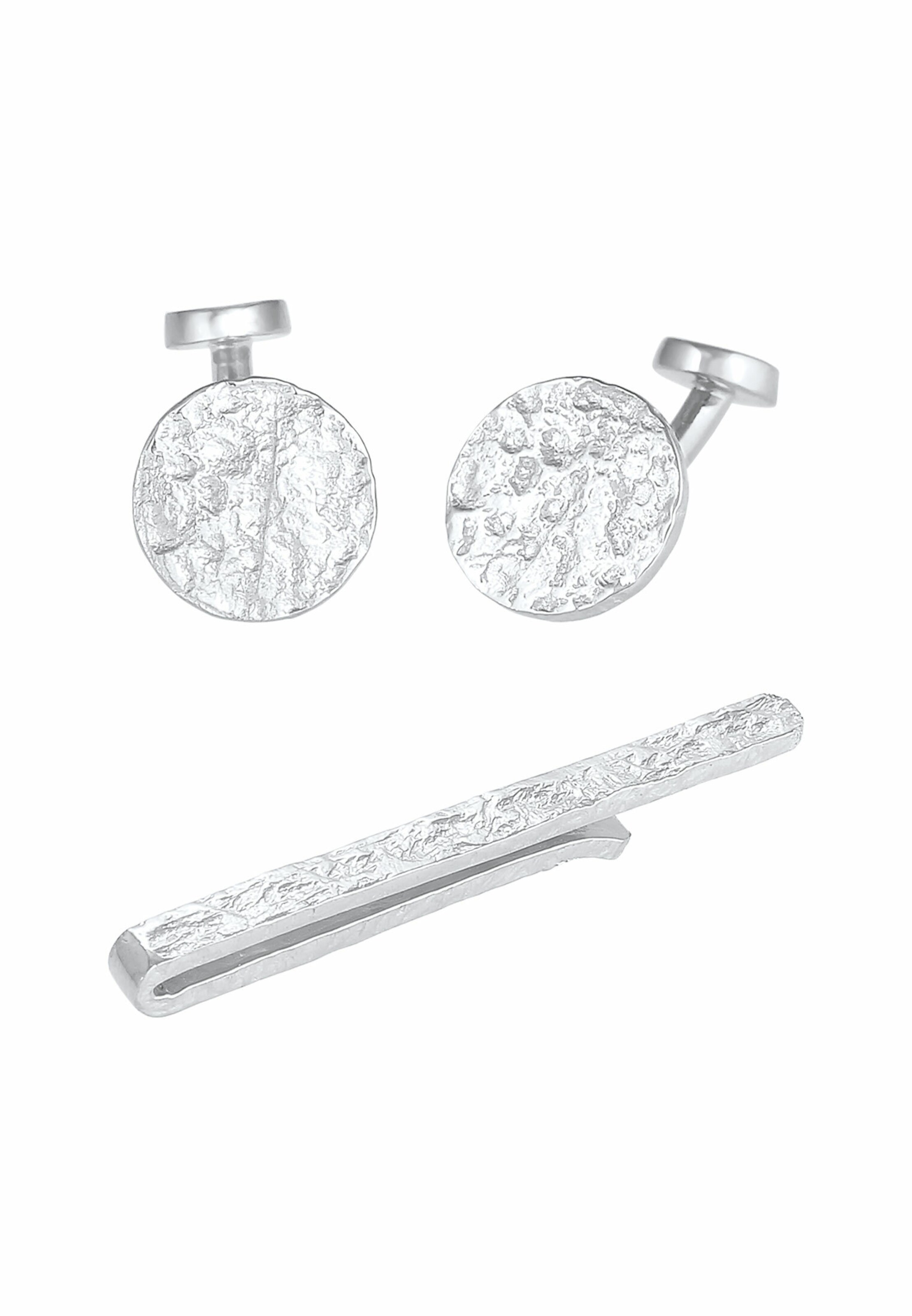 KUZZOI Schmuckset Geo in Silber: Vorderseite