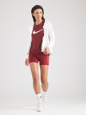 NIKE - Camiseta funcional 'ONE SWSH' en rojo