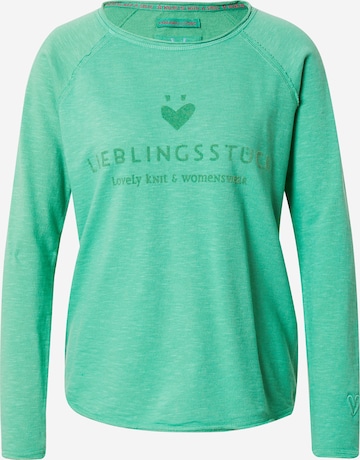Sweat-shirt 'Cathrina' LIEBLINGSSTÜCK en vert : devant