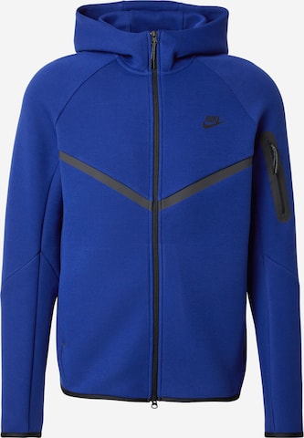 zils Nike Sportswear Sportiska jaka 'Tech Fleece': no priekšpuses