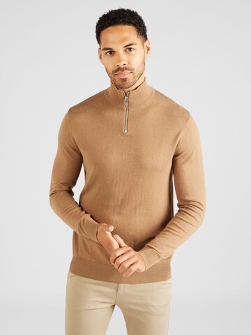 Pull-over 'Emil' JACK & JONES en marron : devant