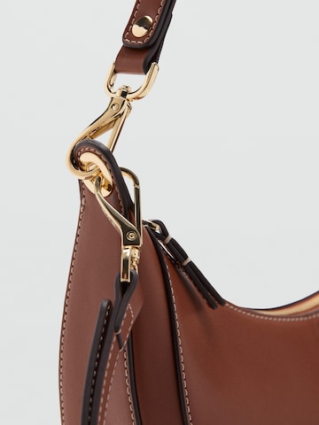 MANGO Schultertasche 'COMO' in Braun