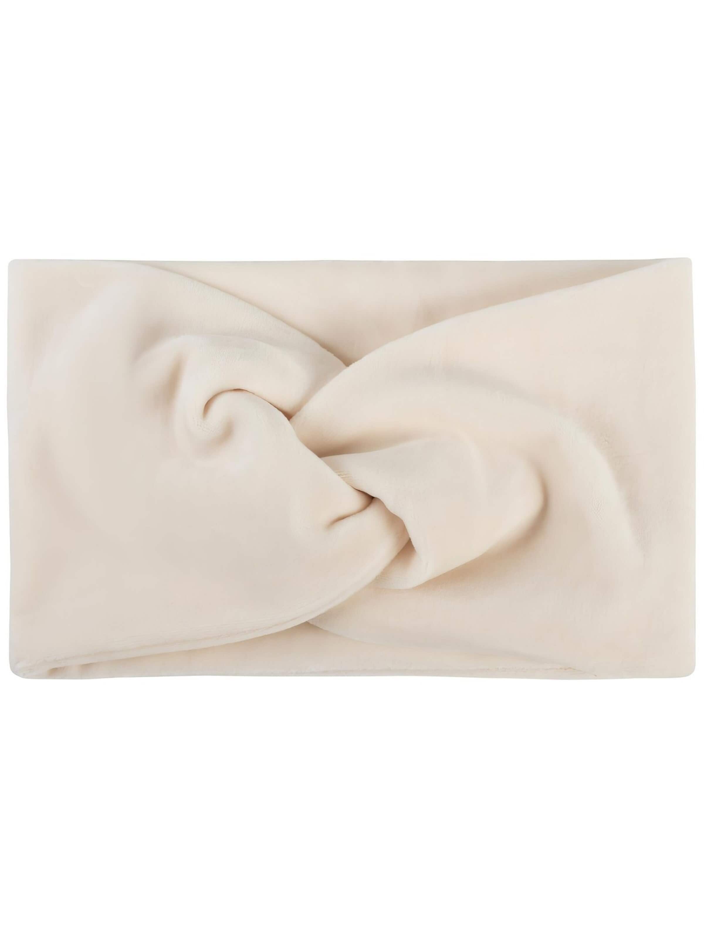 styleBREAKER Hair jewelry 'Samt Stirnband mit Twist Knoten' in Beige: front