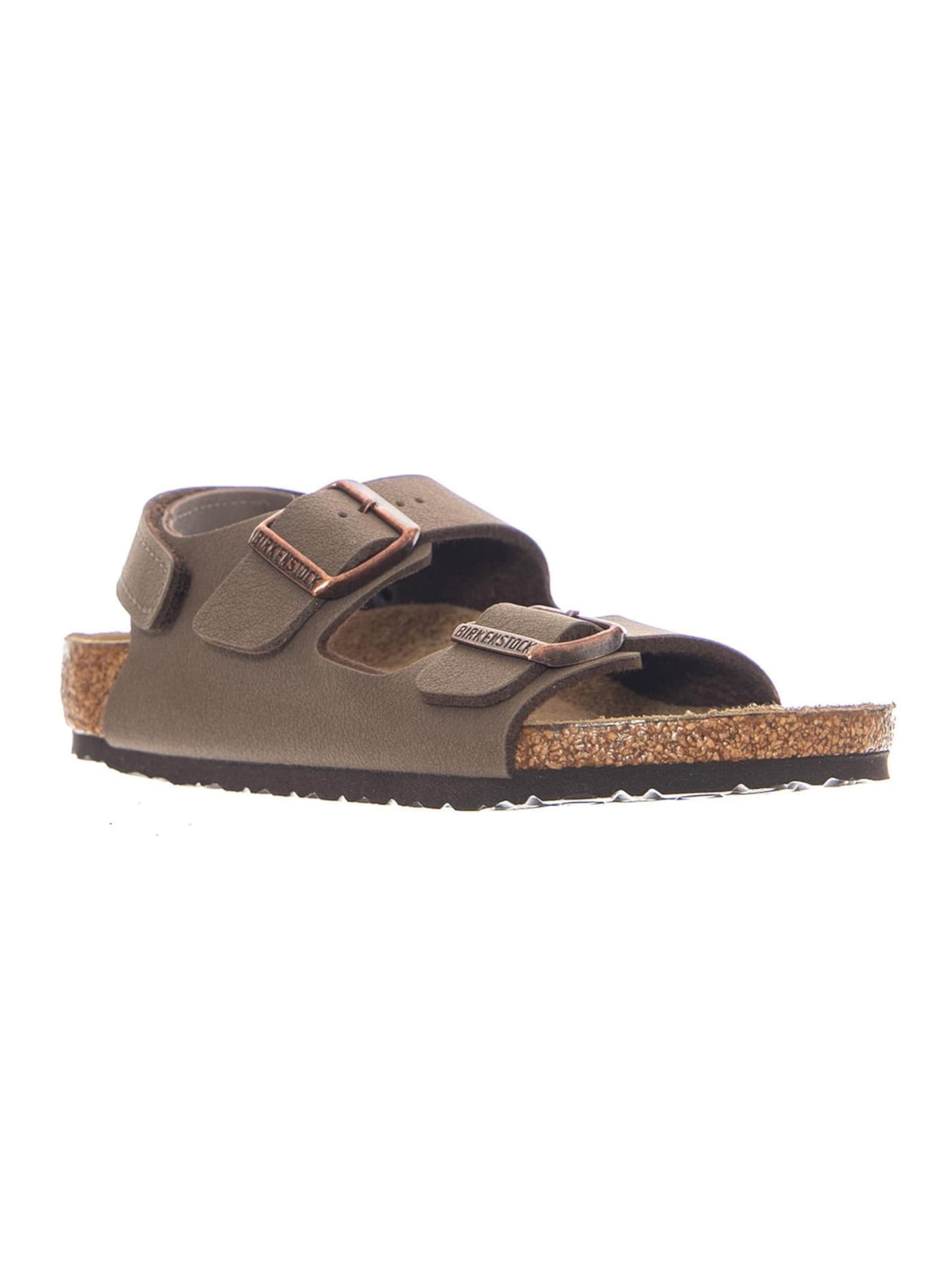 Sandalo 'Milano HL Kids Birkibuc Narrow Fit Mocca' di BIRKENSTOCK in marrone: frontale