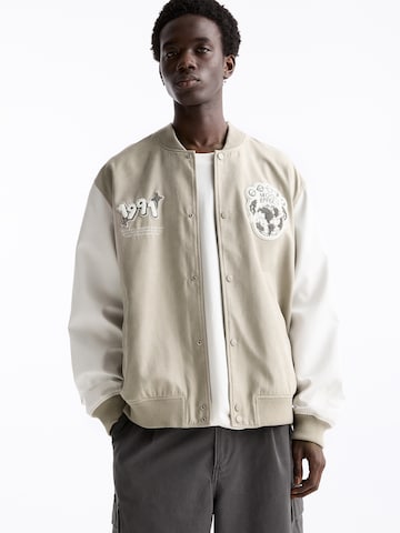 Pull&Bear Tussenjas in Beige: voorkant