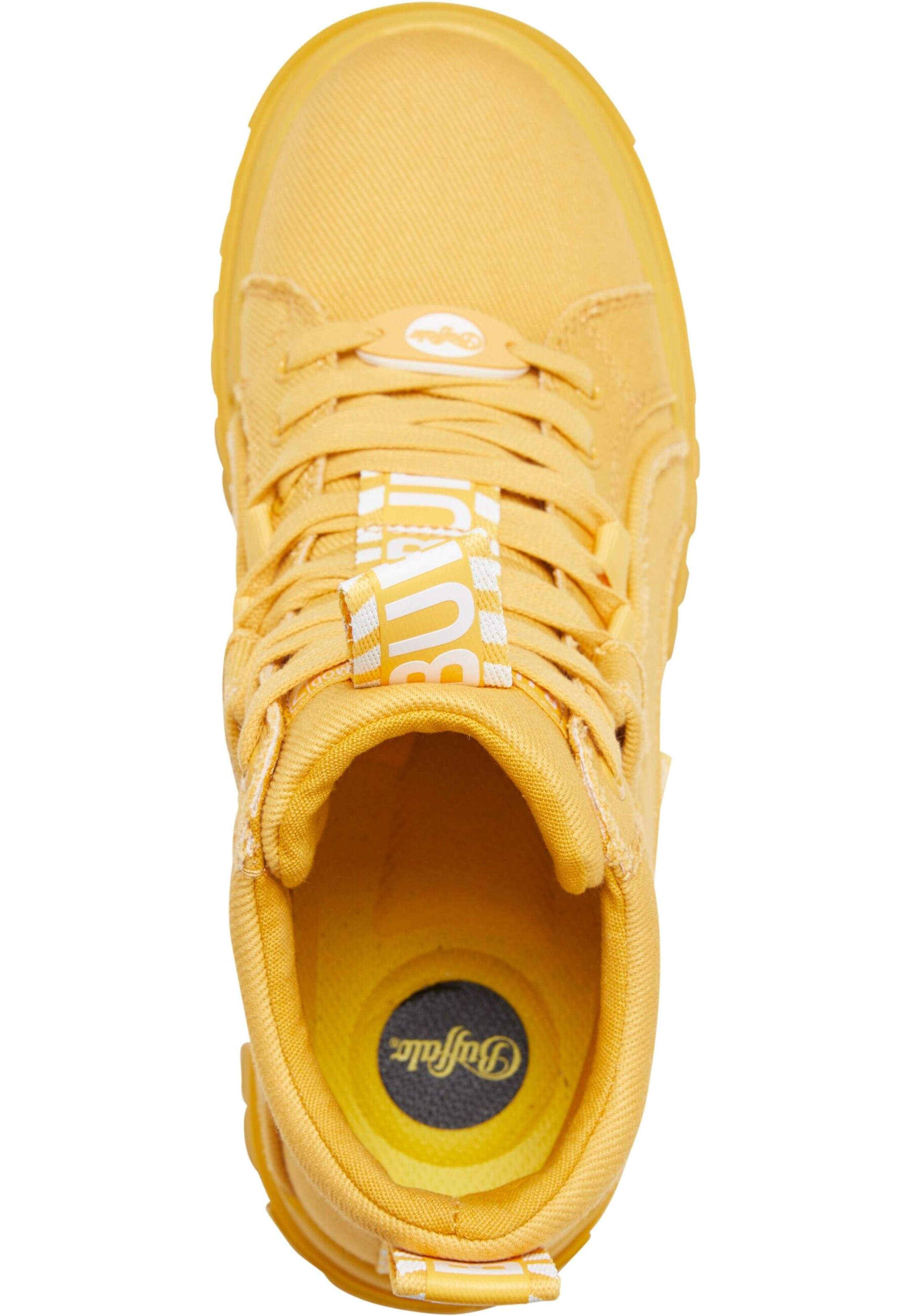 BUFFALO Lace-Up Ankle Boots 'Aspha' in Yellow