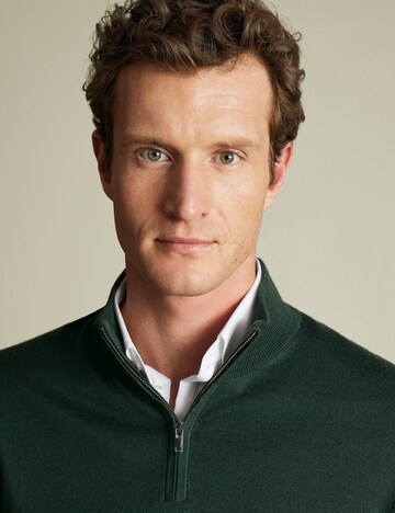 Charles Tyrwhitt Sweater in Green: front