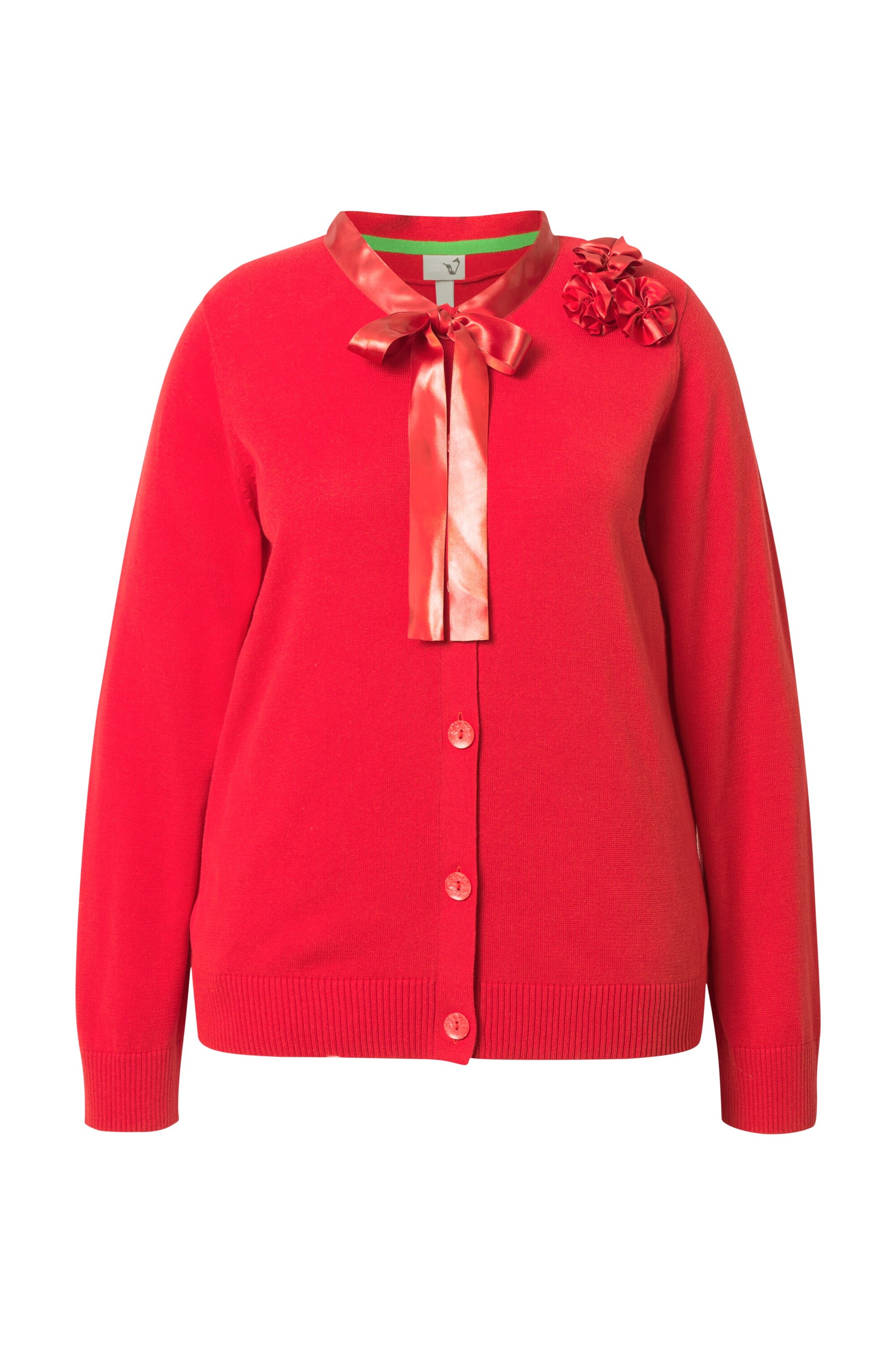 Cardigan Ulla Popken en rouge : devant