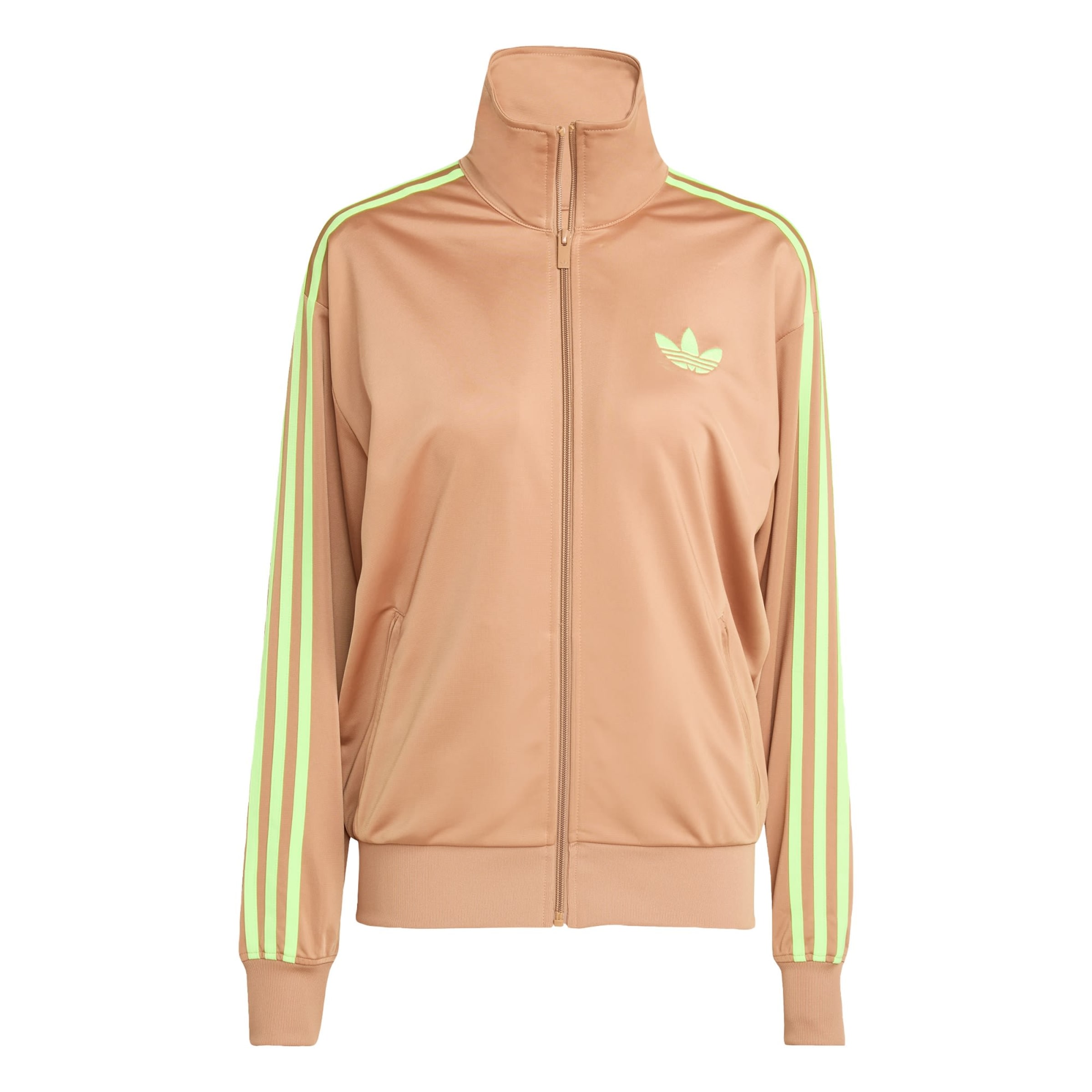 ADIDAS ORIGINALS Veste de survêtement 'Adicolor Classic Firebird' en moka / vert fluo, Vue avec produit