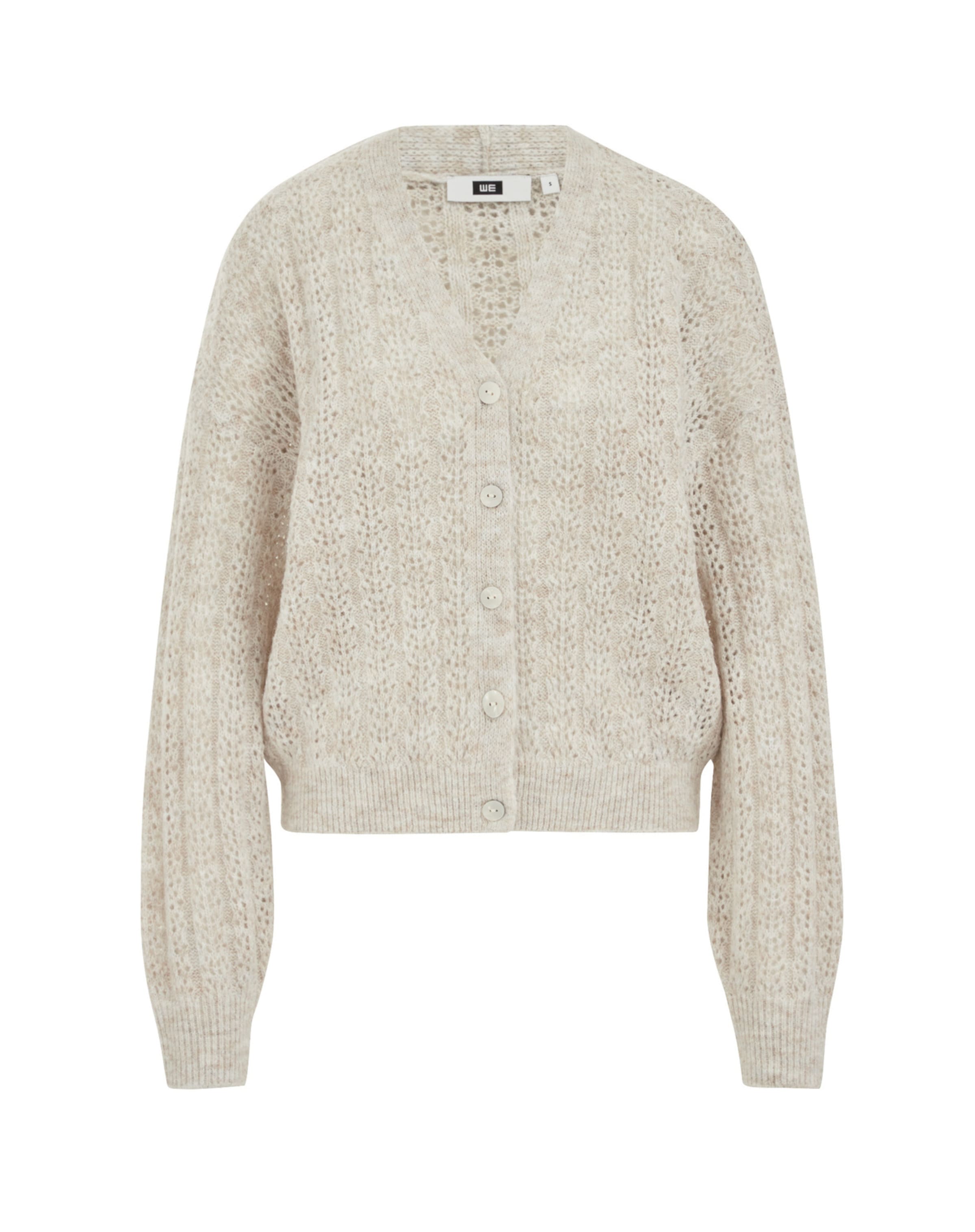 WE Fashion Gebreid vest in Beige: voorkant