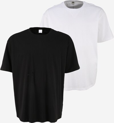 Tricou Urban Classics Plus Size pe negru / alb, Vizualizare produs