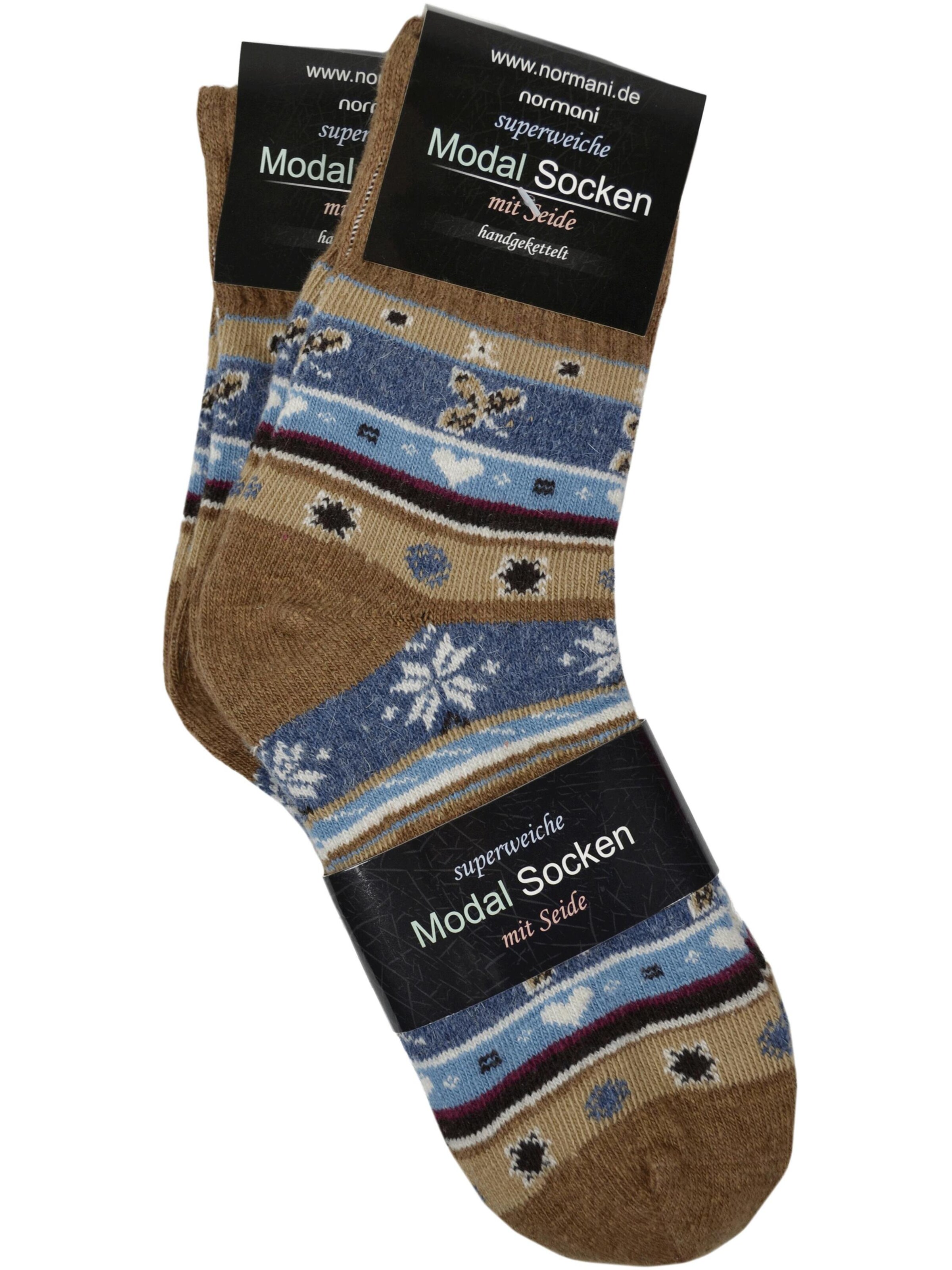 Chaussettes normani en marron