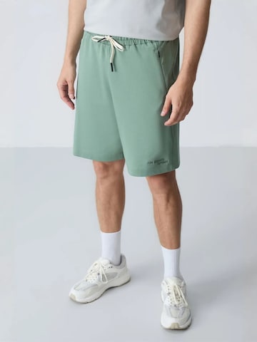 Wide Leg Pantalon Tommy Life en vert : devant