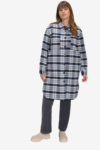 Ulla Popken Between-Seasons Coat in Blue