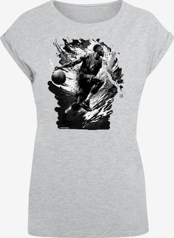T-shirt 'Basketball' F4NT4STIC en gris : devant