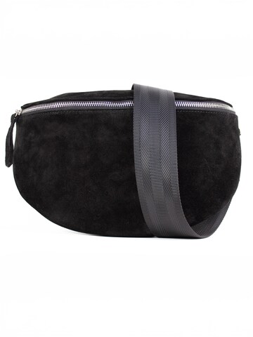 lePelou Gürteltasche 'ARIA large' in Schwarz: Vorderseite