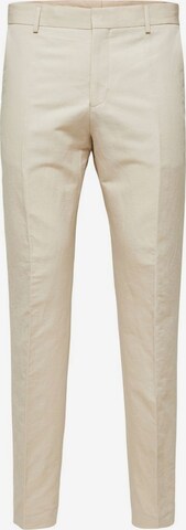 Slimfit Pantaloni con piega frontale di SELECTED HOMME in beige: frontale