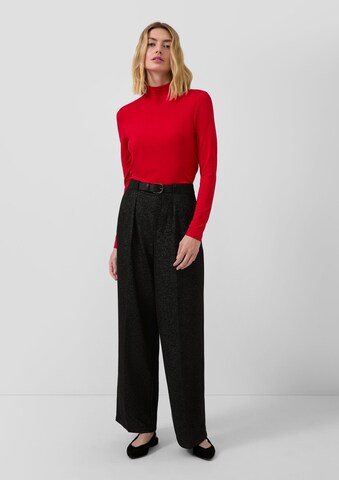 s.Oliver Wide leg Bandplooibroek in Zwart