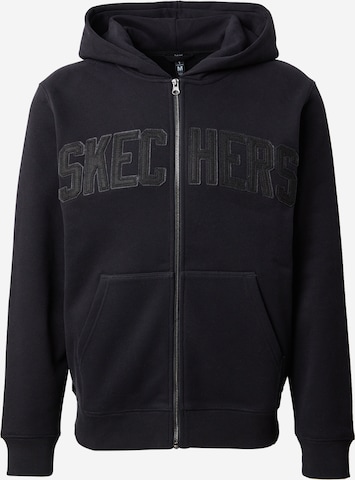 SKECHERS Bluza rozpinana sportowa w kolorze czarny: przód